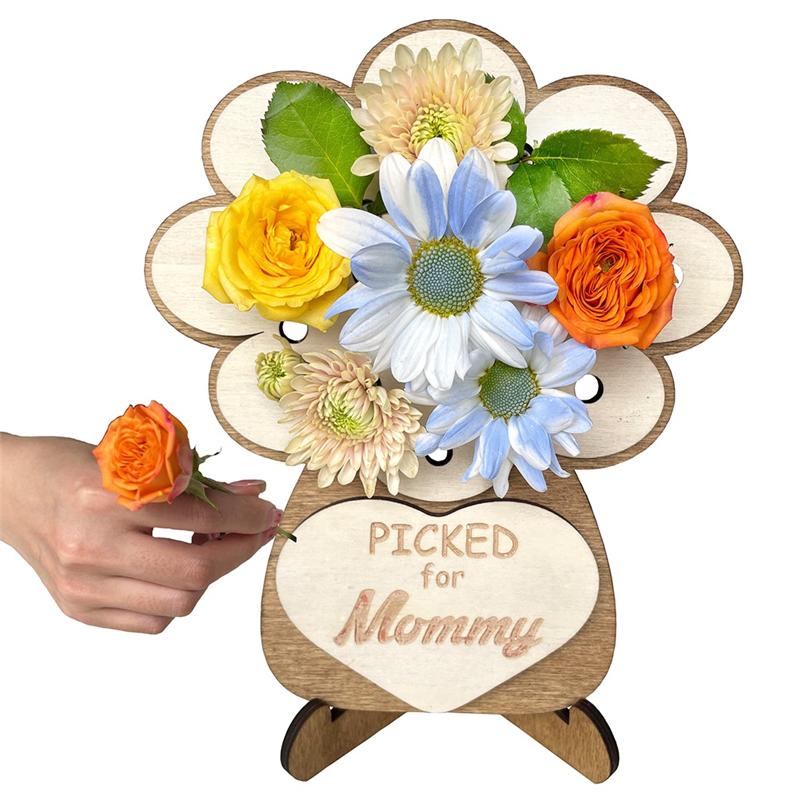 

M-Modern-Mother s Day Hand Picked Flower Holder,Bundle DIY Flower Holder Gift For Grandma From Granddaughter Grandma Durable Eas