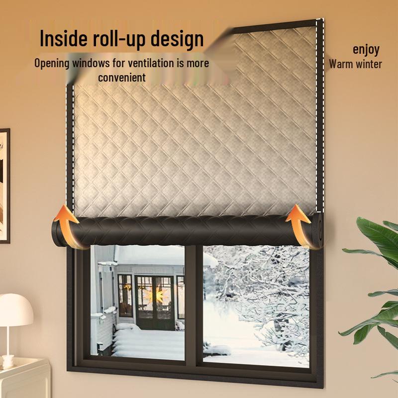Winter Winddichte Isolierfolie: Kälteschutzvorhang für Schlafzimmerfenster