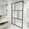 Walk-in Shower Wall with Tempered Glass 115x195 Cm