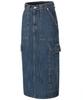 Ieseussiseutyudio Cargo Pocket Denim Long Skirt (Blue)