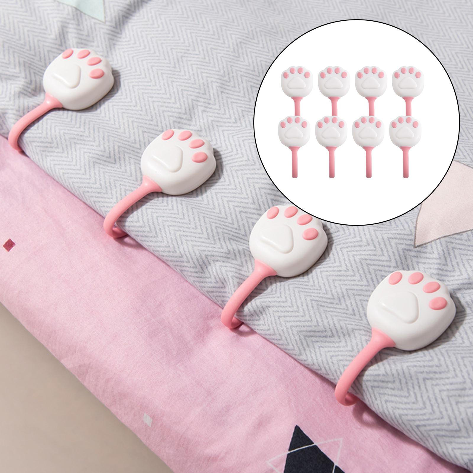 8 Pieces Quilt Fixer Clip - Blanket Sheets Bedding Sheet Gripper Clips Holder