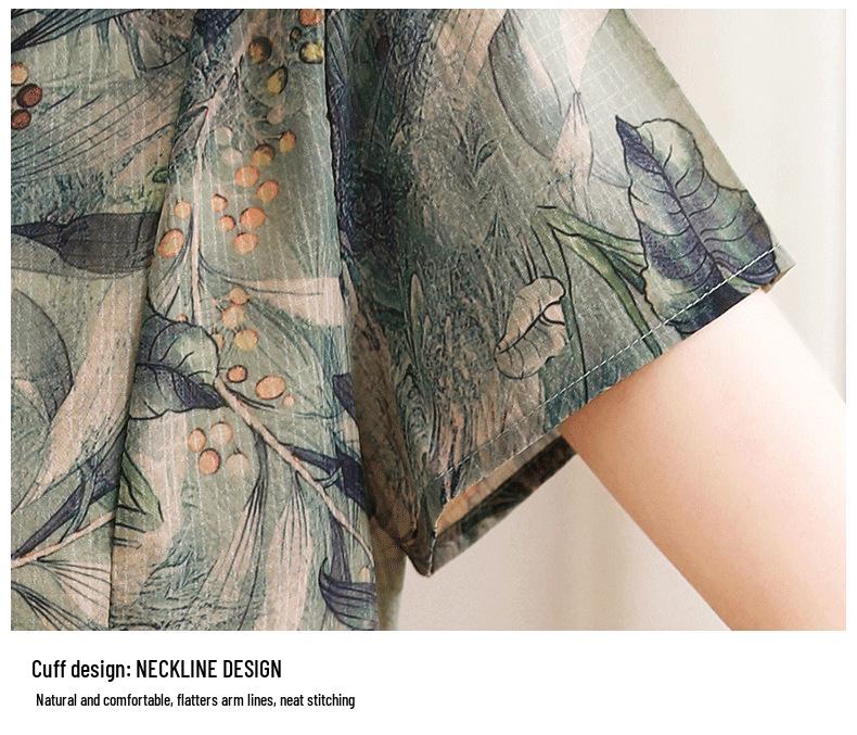Summer Style 2026 Women's Shirt – Middle-Aged & Elderly, Chinese-Inspired National Printed T-Shirt