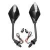 2PC ED Turn Signal Indicators Motorcycle Rearview Side Mirrors Moto For Honda