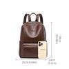 Luxury Cowhide Leather Backpack Ladies Large Capacity Backpack
