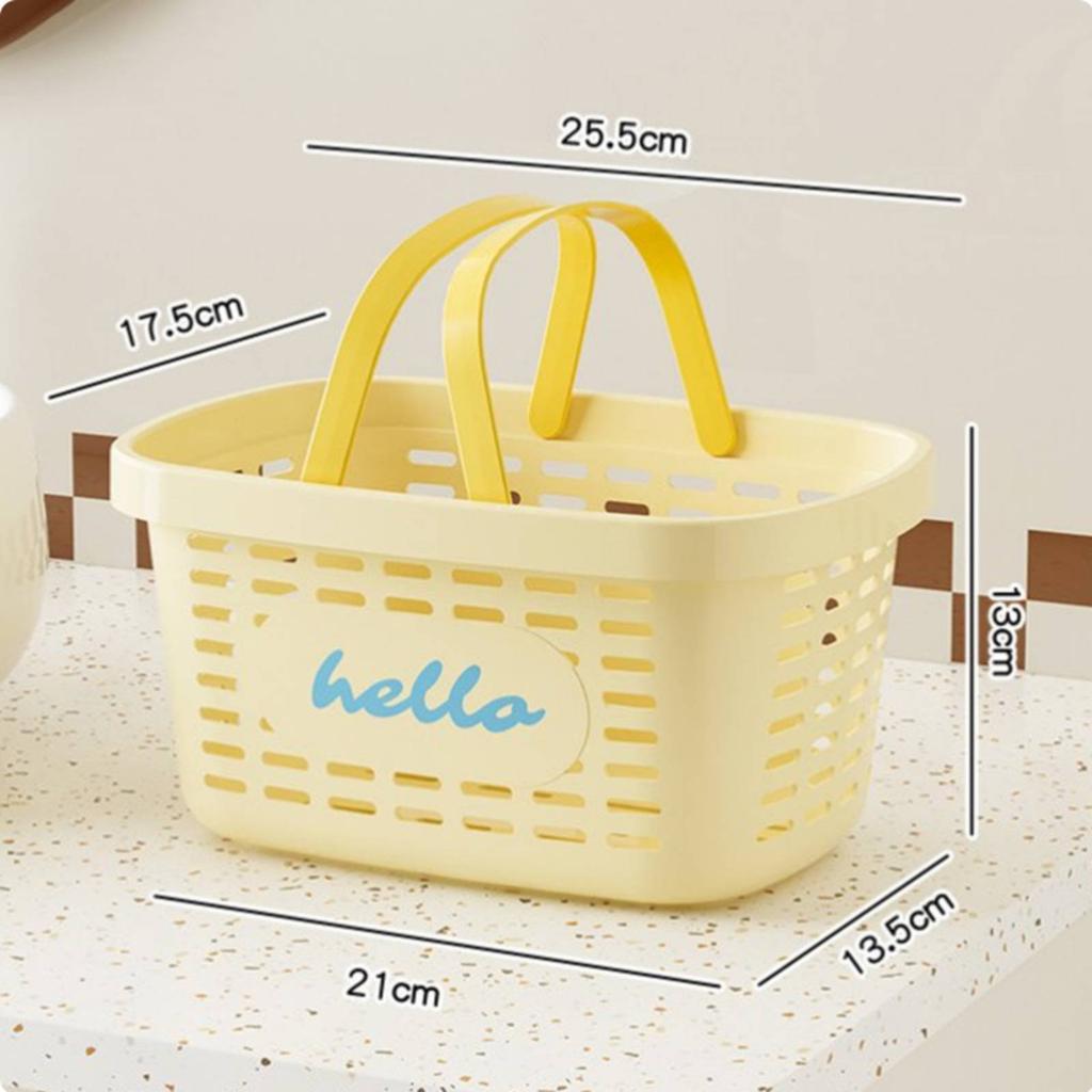 Portable Shower Tote Easy to Clean Draining Bath Basket Plastic Shower Basket Multipurpose Household Storage for Students