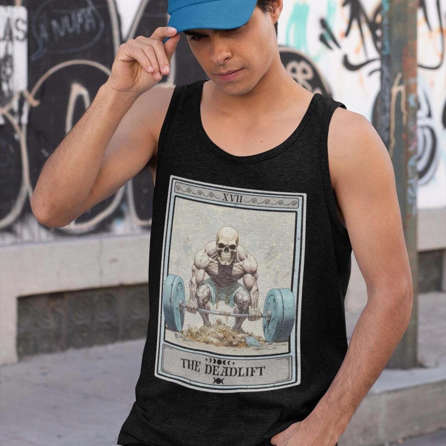 The Deadlift Tarot Card Tank Top, Workout Lifting 3XL