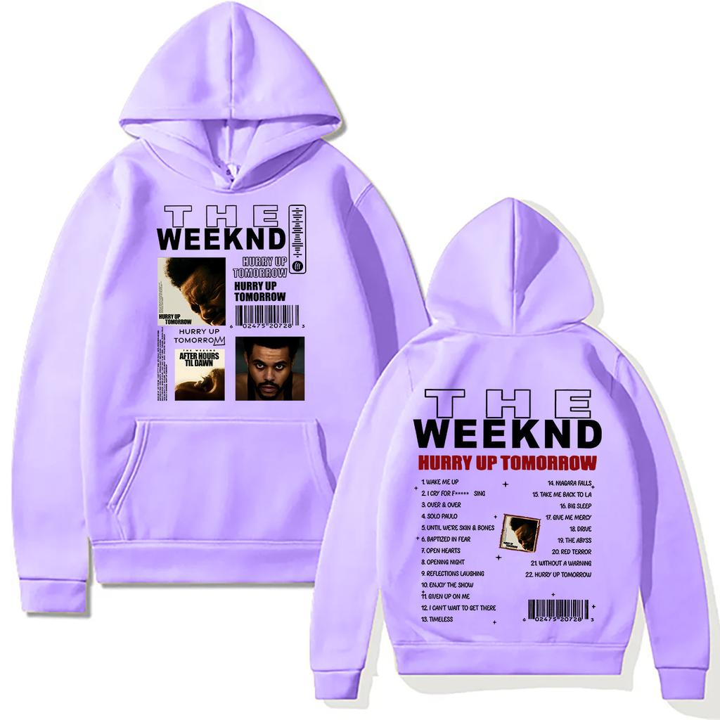 Theweknd New Print Hoodie Sweatshirt Hip-hop Rock Pullover Autumn and Winter Unisex Streetwear