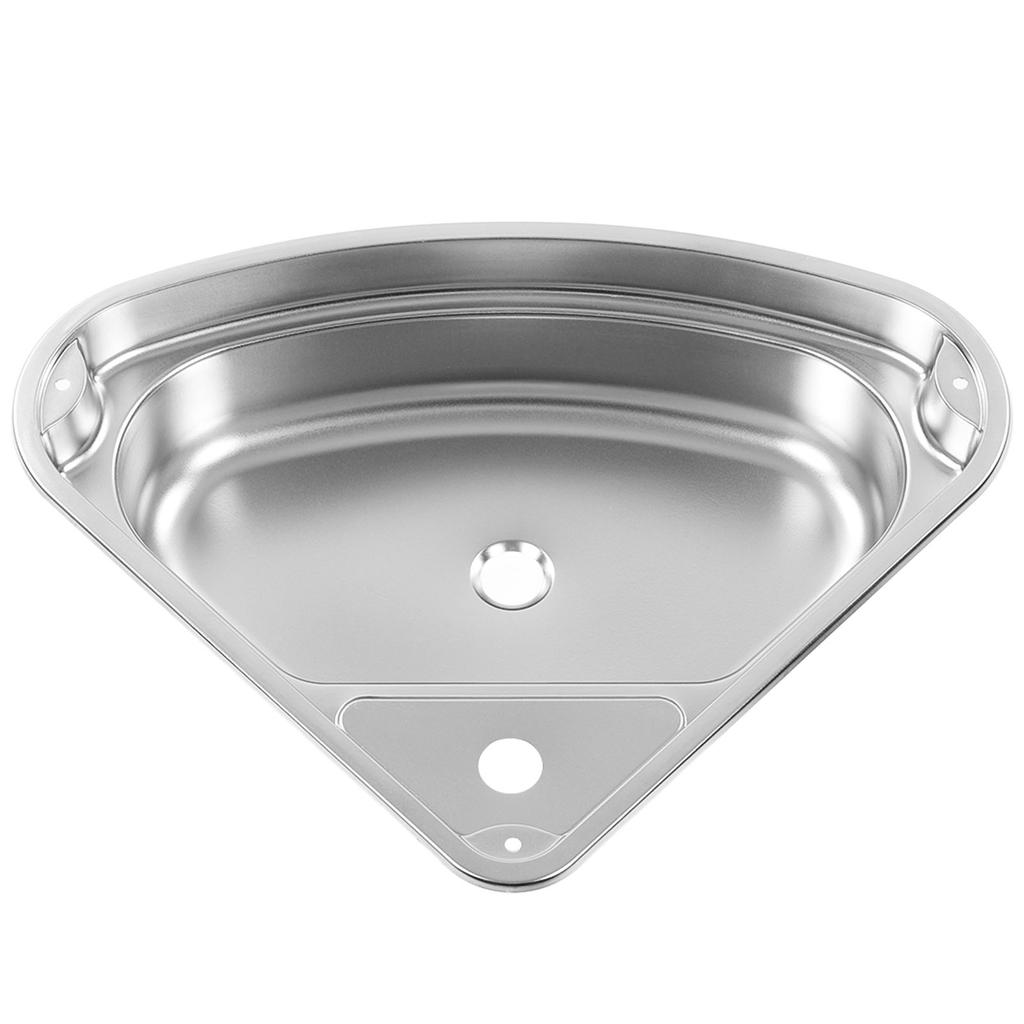 Triangular Kitchen Sink with 40mm Water Outlet 304 Stainless Steel Smooth Surface Easy Clean for RV