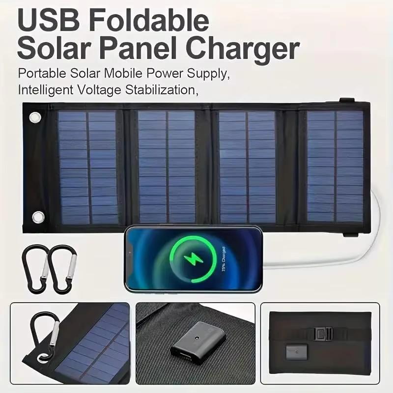 1pc USB  Folding Solar Panel Portable Flexible Small Waterproof 5V Folding Solar Panels Cells For Mobile Phone Battery Charger