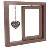 Wood Pet Photo Frame Double Sided Tabletop Pet Picture Display Rotatable Freestanding Pet Memorial Frame Desktop Pet Display