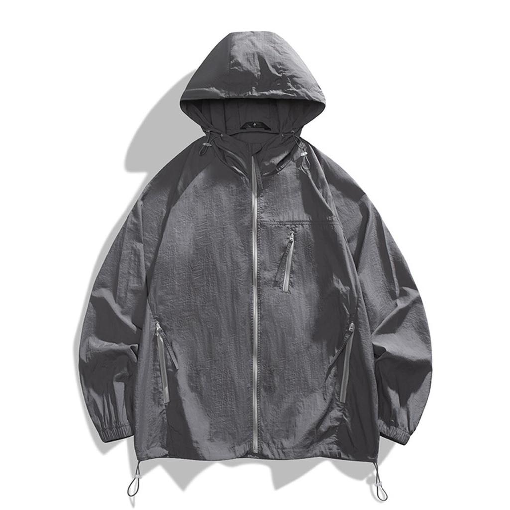 Ladies' Pure-color Sunscreen Clothing, Light And Thin, Trendy And Fashionable, Summer All-match Hooded Jacket