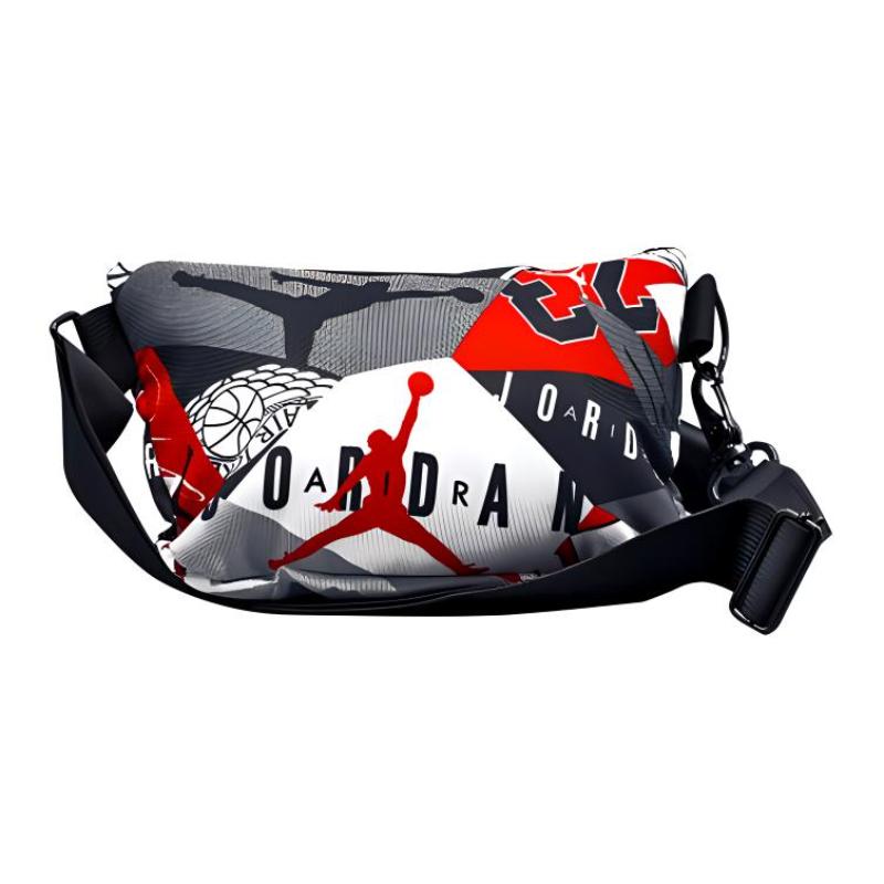 Jordan Polyester Shoulder Bag, Crossbody Bag, Fanny Pack, Sling Bag Unisex Black/Red Jordan 9A0351-R78