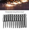 12Pcs Chrome Vanadium Steel 1 4in Hex Shank T5 T40 Magnetic Security Star Screwdriver Bits