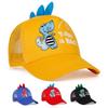 Children Letter Dinosaur Printing Adjustable Breathable Mesh Baseball Hat Spring Summer Outdoor Leisure Hats Travel Accessories for Boys Girls Caps