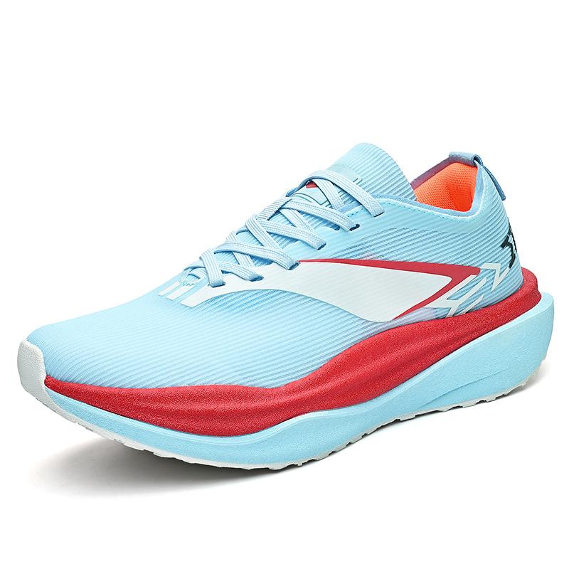 New Feidian E True Explosion Ultra Light Luminous Offset Running Shoes Comfortable Soft Sole Sports Carbon Board Sports Leisure Trend Shoes