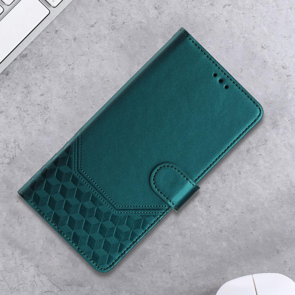Honeycomb Leather Magnetic Wallet Flip Case for Huawei P60 Art P50 P40 P30 Pro P20 Mate 60 70 Lite - Shockproof Protective Cover