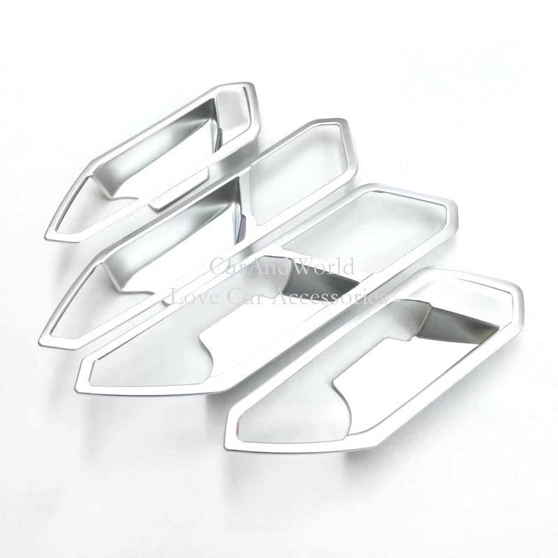 ABS fibră de carbon interior mâner ușii suport bol ornamente capac autocolant accesorii auto pentru Volkswagen VW Tiguan