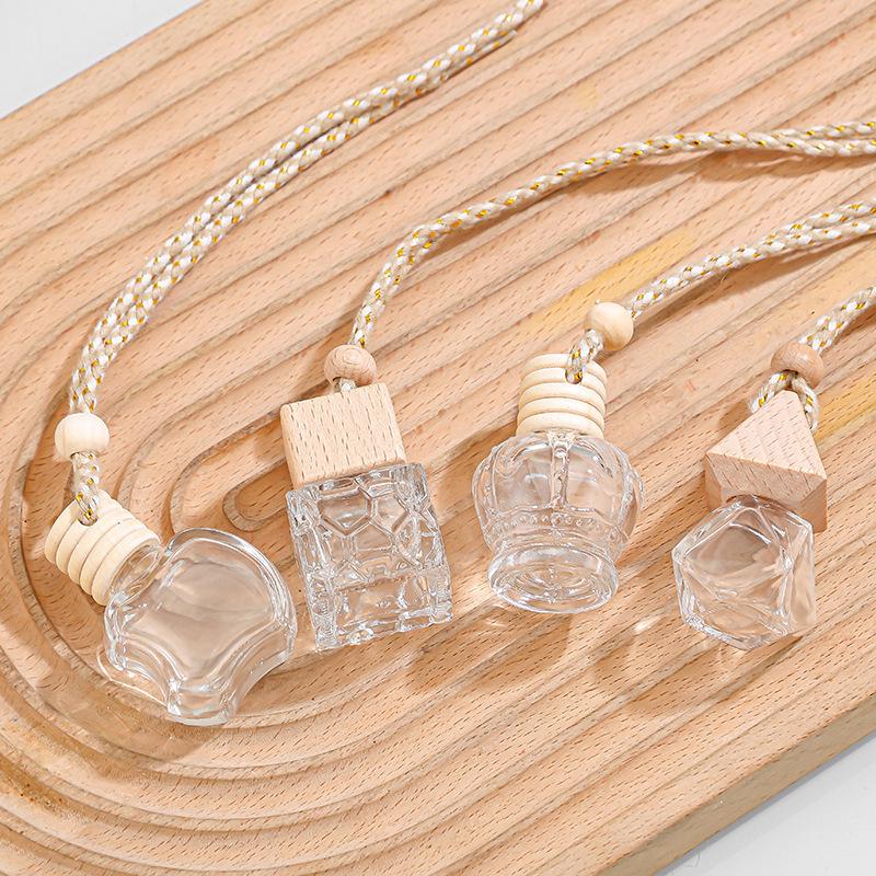 10ml Transparent Glass Car Air Freshener Pendant & Perfume Diffuser Bottle