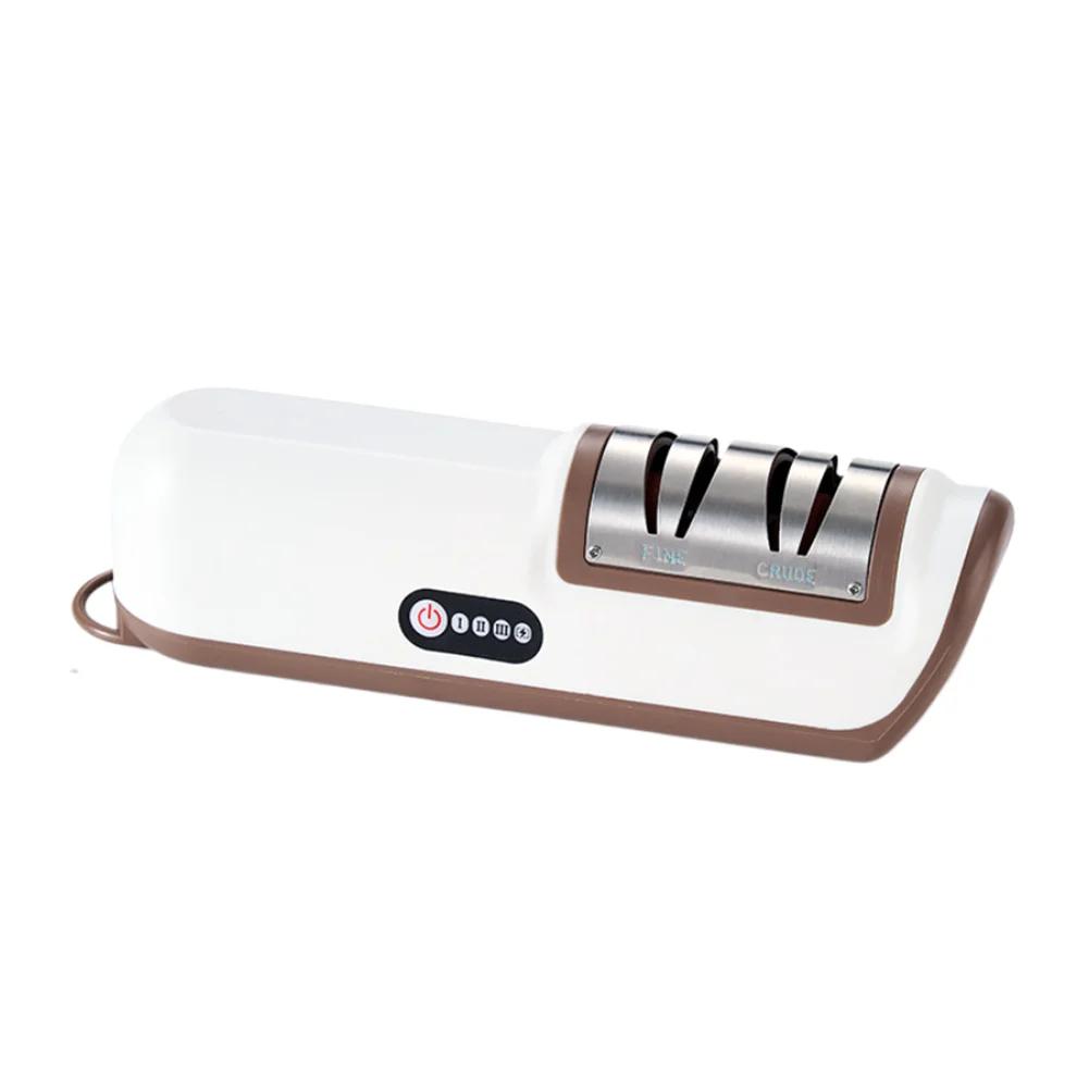 Automatic Sharpening Blade Sharpener With USB Cable 22*6.5CM Wireless Electric Blade Sharpener Rechargeable Kitchen Accessories