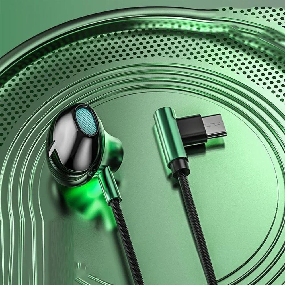 Stylish Metal Body with L-Shaped Plug Enhanced Bass and Clear Mic Wired Gaming Earphones for Music and Mobile Esports