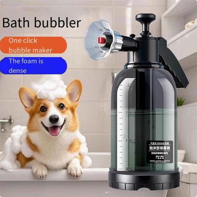 2L Haustier Duschgel Schäummaschine für Katzenbad Shampoo Badflüssigkeit Verdünnungsflasche automatisches Sprühen Dose Hundebad Schäumer