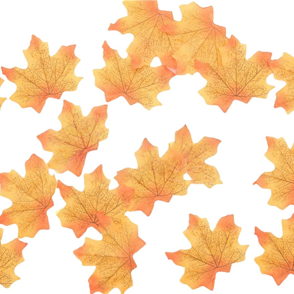 Pack Of 50 Realistic 8CM Multicolor Artificial Maple Leaves For Fall Decor And DIY Craft Projects
