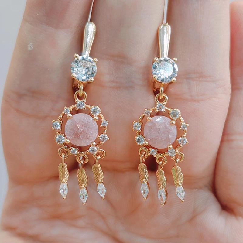 Fashion Party Ohrringe Zirkon Quaste Drop Ohrringe für Frauen 2023 Neue Gold Farbe Hochzeit Engagement Party Schmuck Zubehör
