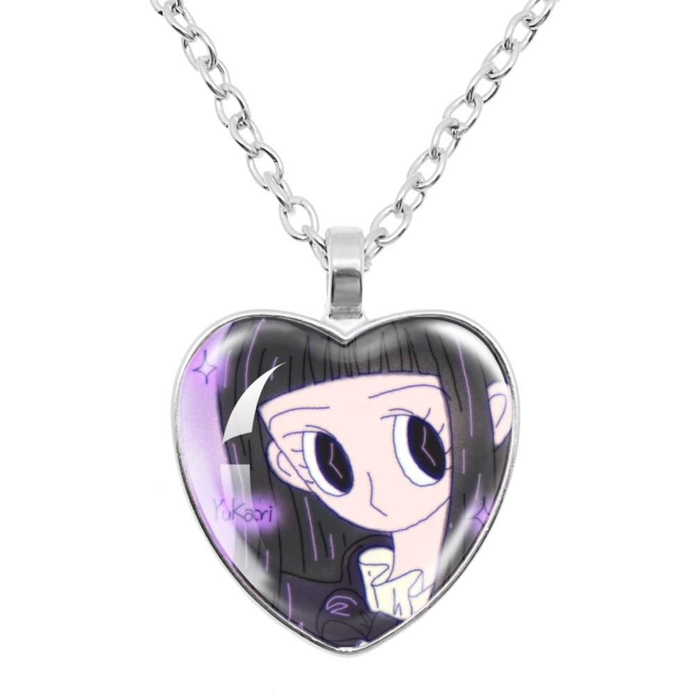 

Paradise Kiss Anime Necklace Yukari Hayasaka Miwako Sakurada Glass Heart Shape Pendant Necklace Charm Jewelry Friend Gift