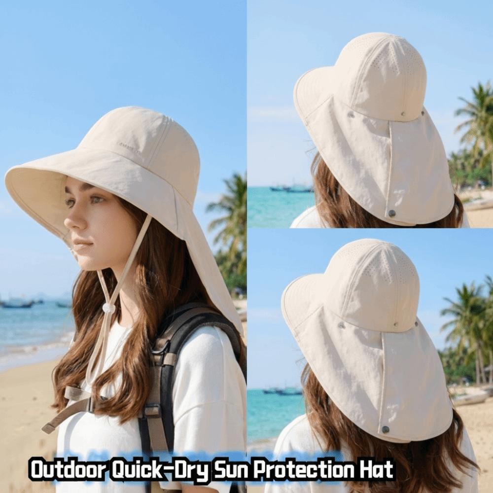 Casual Quick Drying Women'S Sun Hat Foldable Uv Protection Bucket Hat Breathable Solid Color Fisherman Cap For Summer