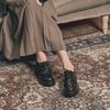 [Customade] 4.5cm Round Toe Chunky Derby Shoes Mana [BLACK]