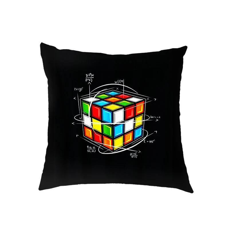 Magic Cube/ Math Formula Cushion Covers Periodic Table of Elements Pillowcase Home Sofa Decor Throw Pillow Cover for Living Roon