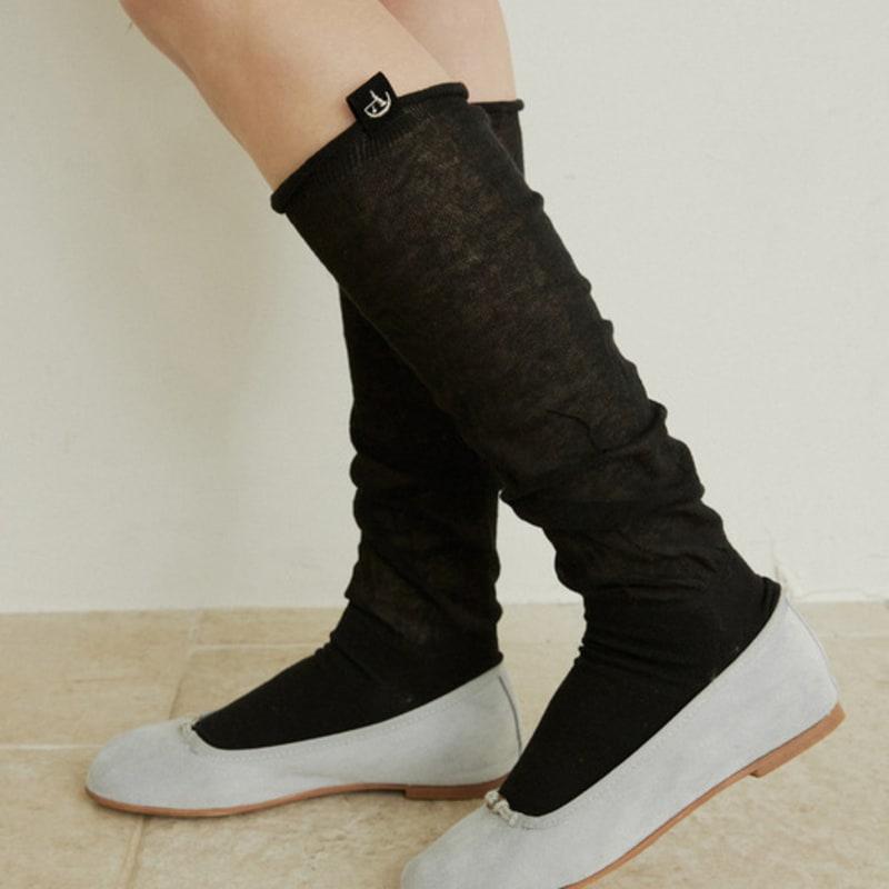 ADAUL Sailboat AD Gauze See Through Knee Socks - 3color