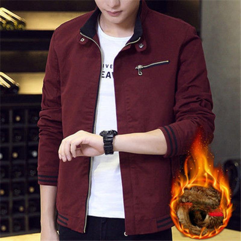 Jacke Herbst und Winter Koreanische Version Trend Slim Casual Stehkragen Herrenbekleidung