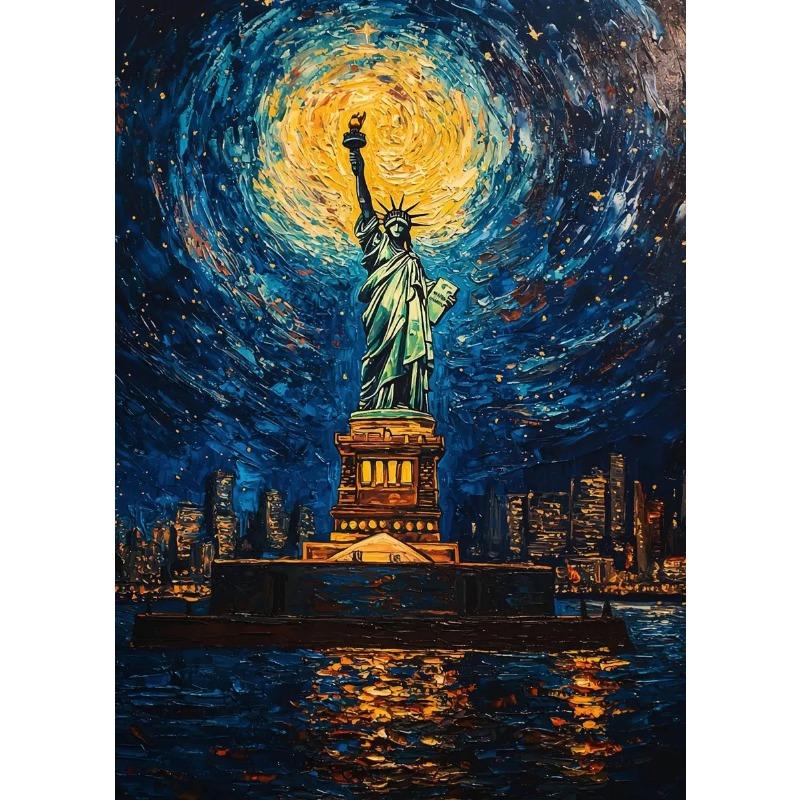 Abstract Van Gogh Landscape Poster Sydney Opera House Starry Night Prints Canvas Painting Wall Art for Home Living Room Decor