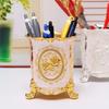 Stylish Chinese-style Pen Holder Zinc Alloy Storage Box for Office Supplies Stationery and Cutlery Home Office Desk Organizers
