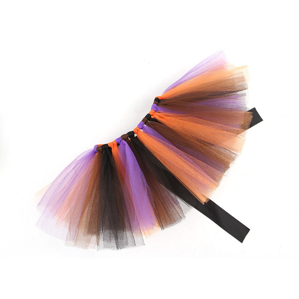 Pet holiday mesh tutu skirt adjustable pet halloween dress up veil skirt dog birthday skirt