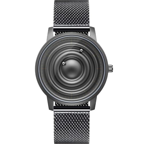 

EUTOUR Magnetic Wristwatch with Ball Bearing Design, Unisex Quartz Watch for Men and Women, Minimalist Casual Design, Waterproof, 40mm, Black Dial, Bl