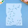 [J] DIY Scrapbooking Wiederverwendbare Vogelmuster-Schablone für Kartengestaltung & Basteln - Langlebige Kunststoff-Sprühschablone