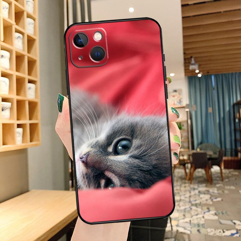 Applicable IPhone16 Mobile Phone Case New Couple Animal Cute Cat Mobile Phone Case Cat Phone Case