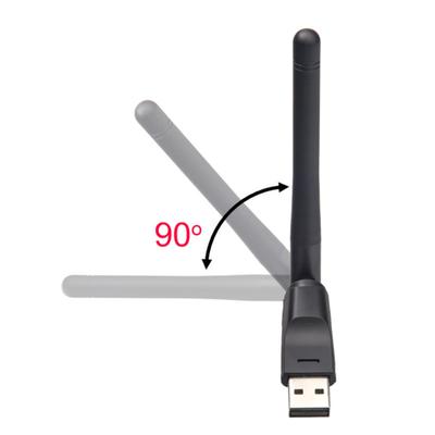 Dongle WiFi USB 150Mbps 802.11N Antenna Gain Wireless 2dBi Scheda di Rete Alta