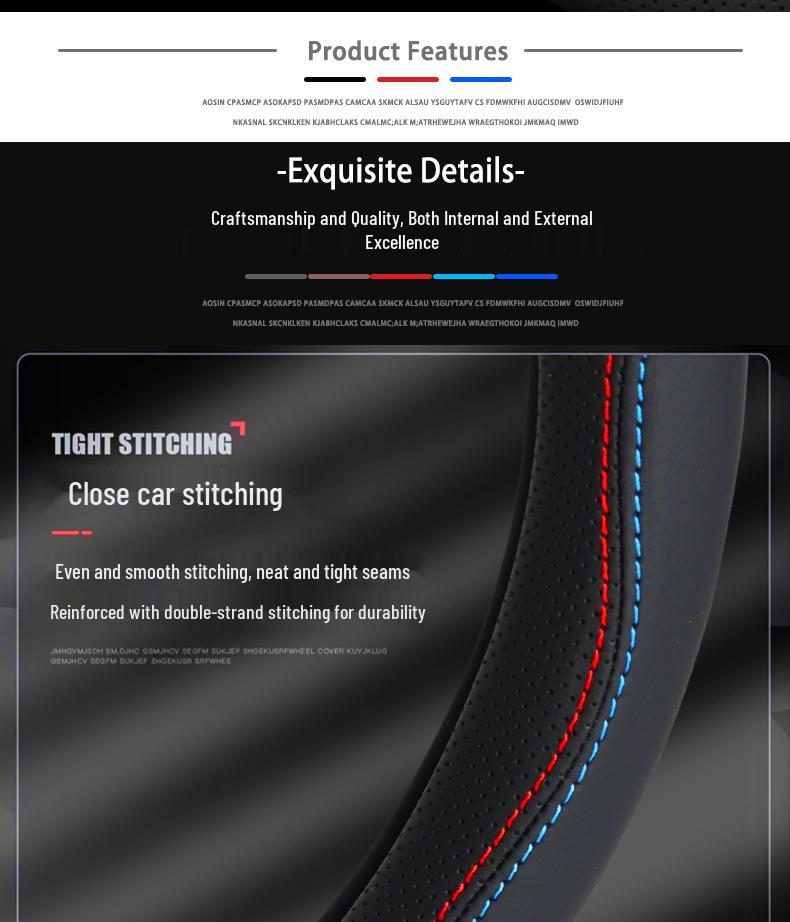 2024 Peugeot 408 Steering Wheel Cover - 360THP Romani Edition, Anti-slip, Wear-resistant