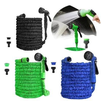 High Pressure Water Hose 50FT Portable Garden Hose For Car Cleaning Irrigation Home Use With Spray Gun