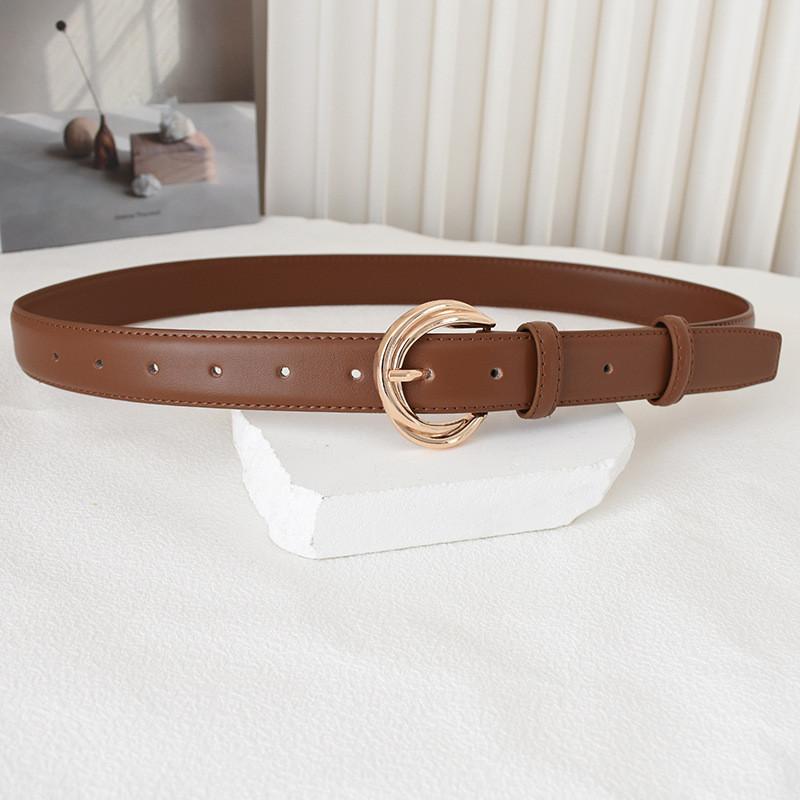 Stylish Black Leather Belt For Women High Quality Genuine Leather Casual Fashion Accessory