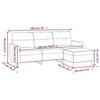 VidaXL Canapé à 3 places avec repose-pieds Gris clair 180 cm Tissu, canapé, canapé avec repose-pieds, canapé trois places, 3201073