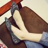 Pointed single shoes women's summer 2025 new Korean version tide shallow mouth flat shoes ladyshoes Doudou shoes student shoes lady shoes