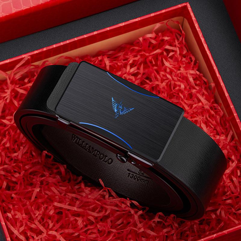 

Ремень «Император», мужской внутренний ремень, беззубый, с самопряжкой, новый ремень для брюк из воловьей кожи, простой деловой ремень для брюк, мужской ремень