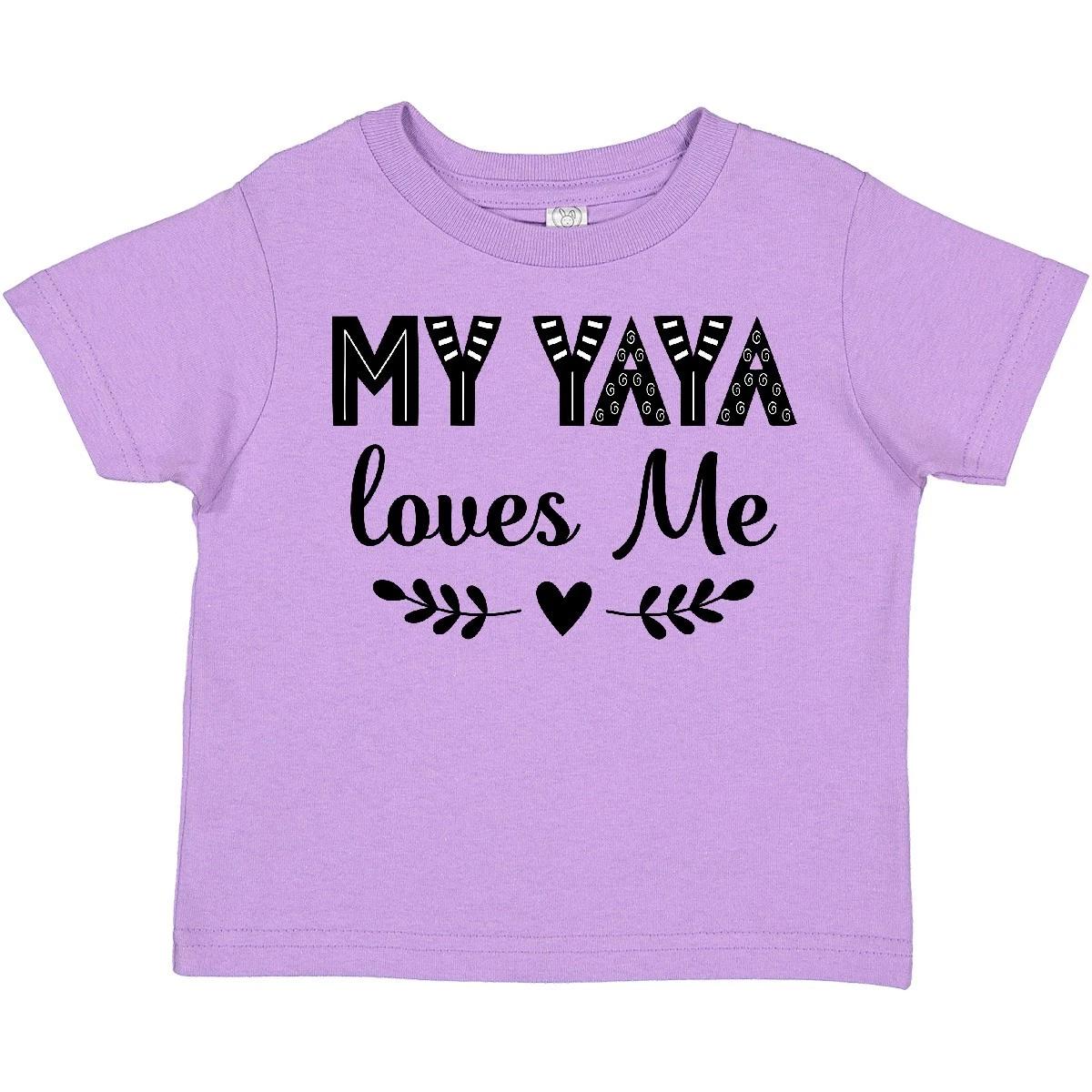 Inktastic My Yaya Loves Me Grandchild Outfit Toddler T-Shirt Grandma Grandkids 130
