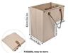 Felt Staircase Storage Basket with Leather Handles for Toys and Home Organization
