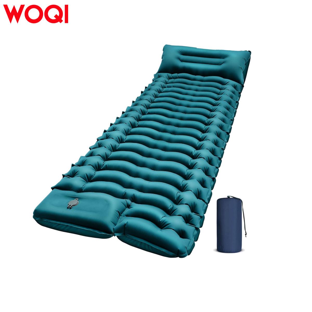 WOQI Lightweight Inflatable Footrest & Sleeping Pad - Ultra-Compact, Super Thick Waterproof Cushion for Outdoor Travel & Camping Customizable