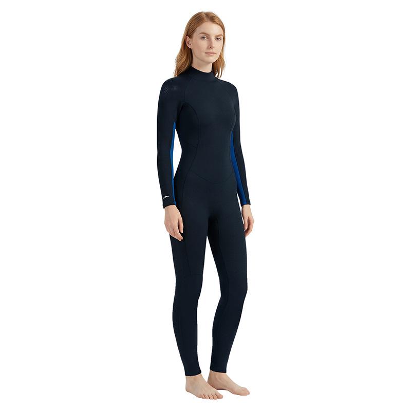 Traje de neopreno completo para mujer de 3 mm - Manga larga, Protección contra el frío para natación de invierno, Snorkel, Surf, Calidez y Seguridad contra Medusas